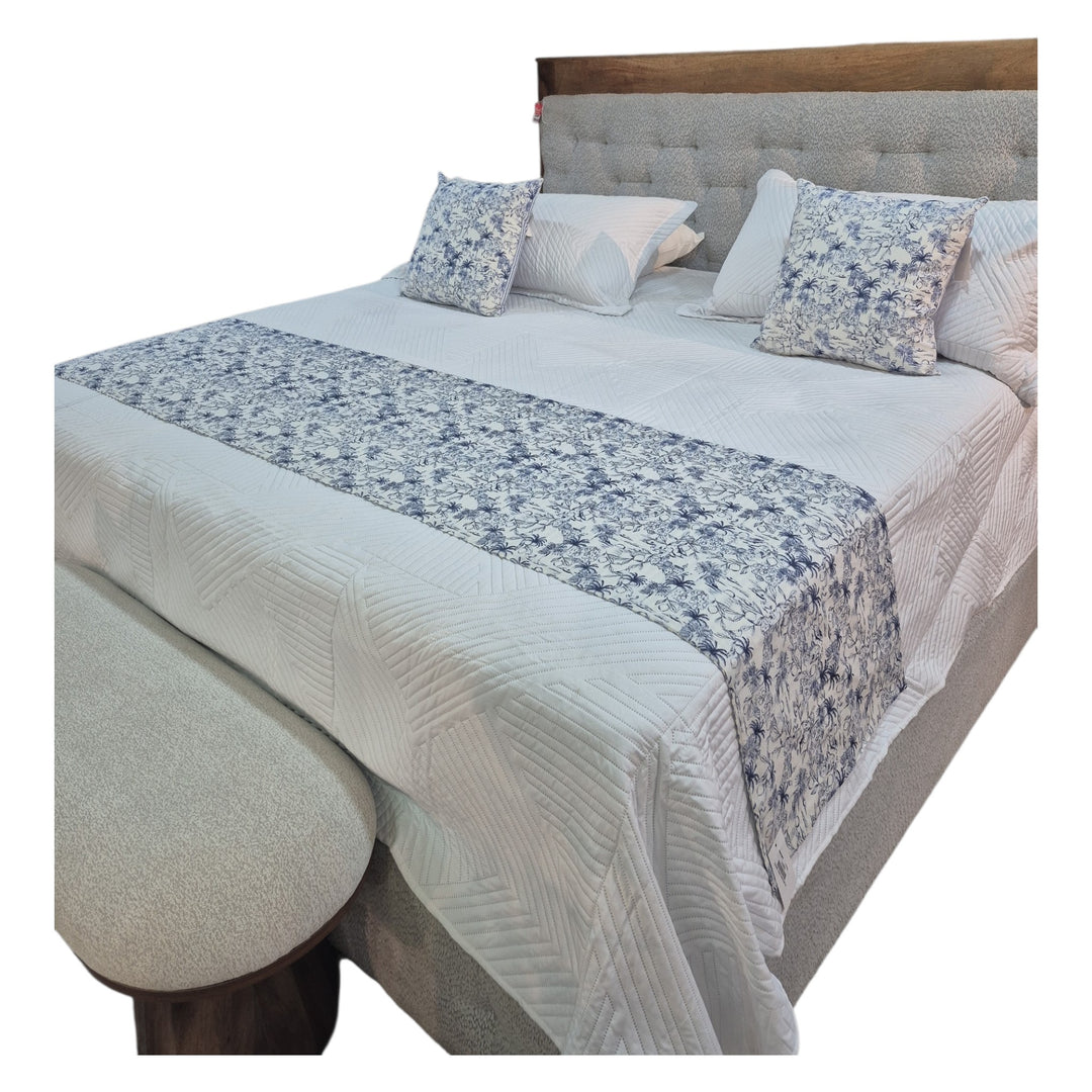 SET PIE DE CAMA + 2 FUNDA COJINES CAMA 50X270CM COD:120217