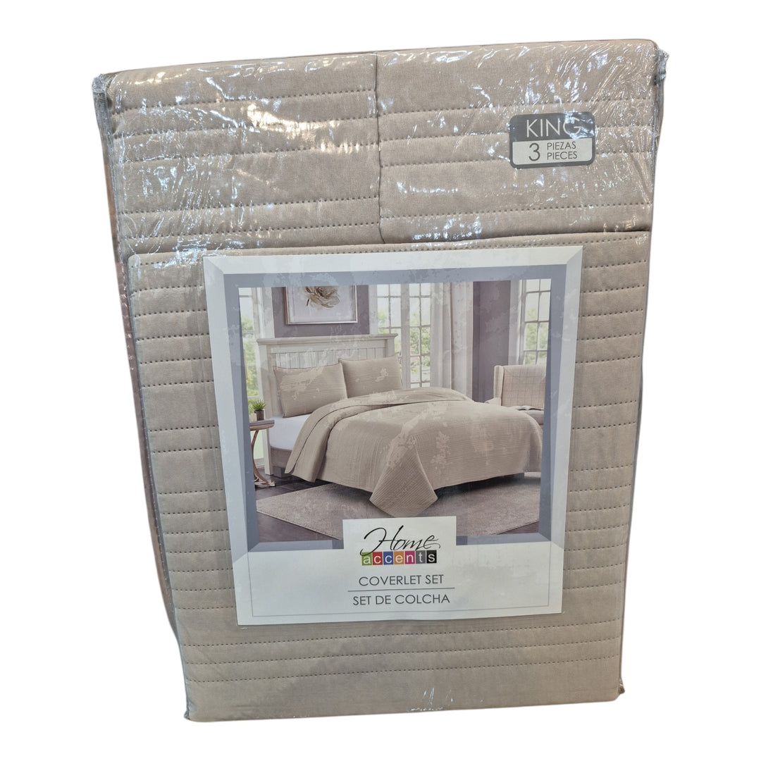 SET SOBRECAMA KING BEIGE 70GSM COD:120595
