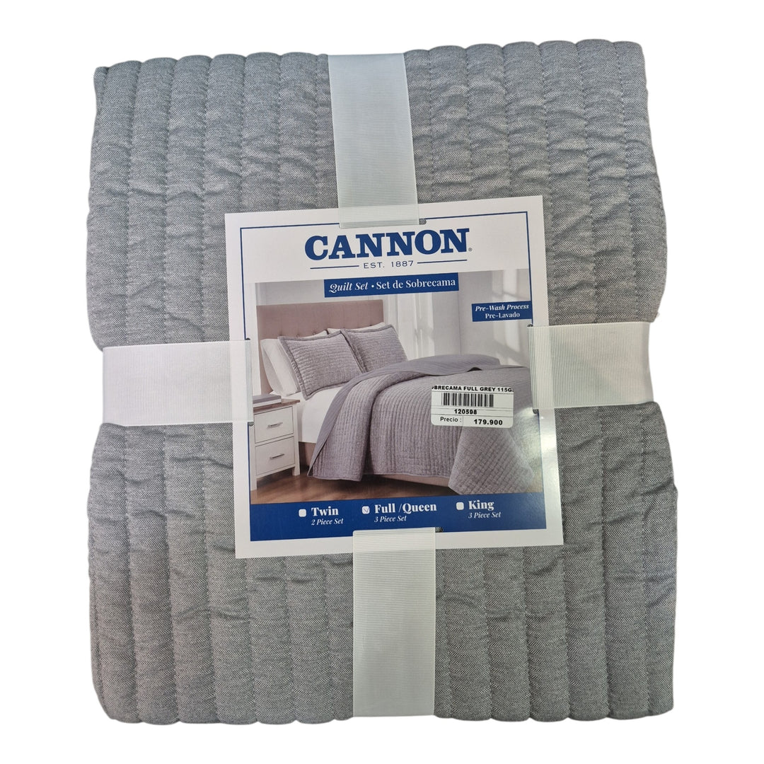 SET SOBRECAMA FULL/QUEEN GREY 115GSM COD:120598