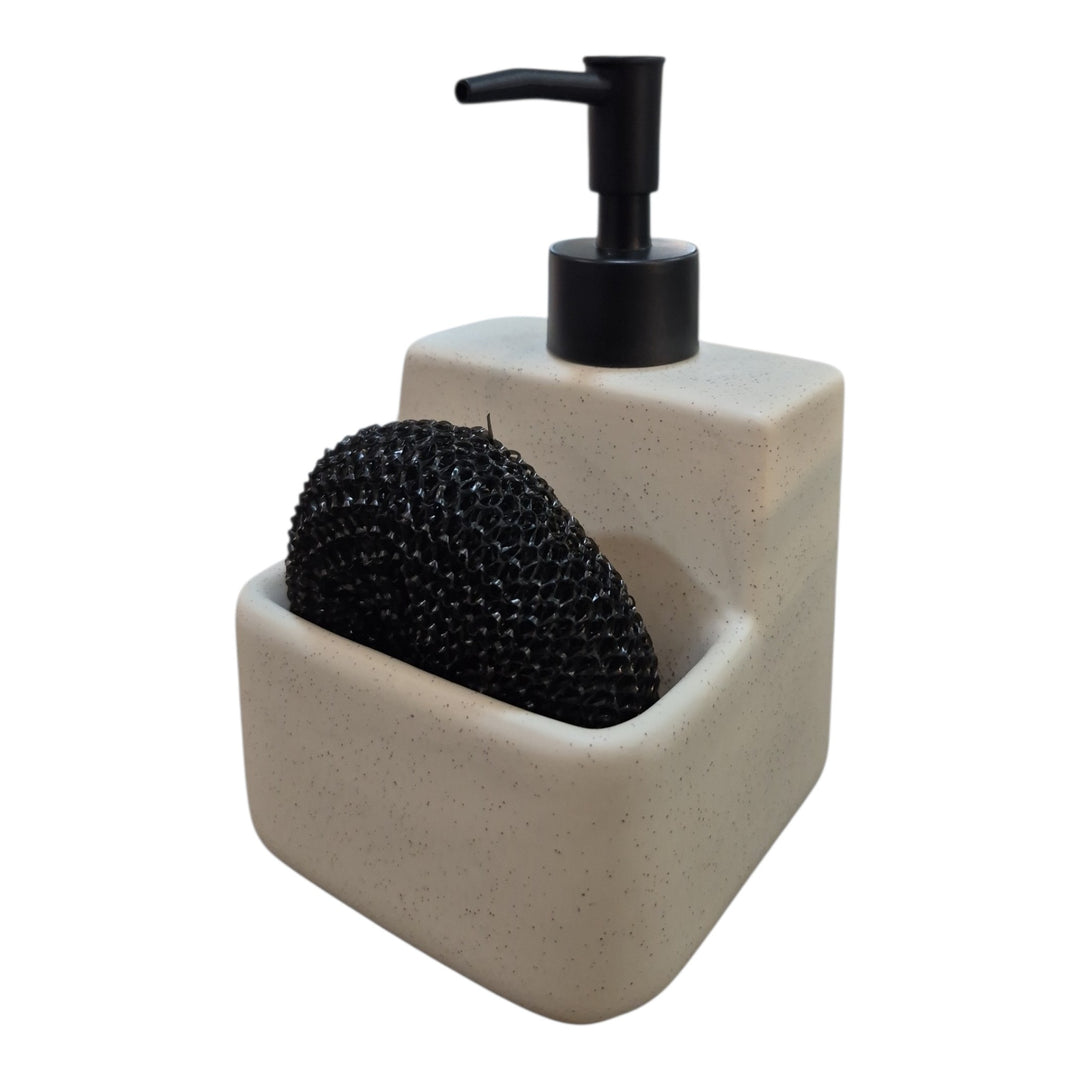 DISPENSADOR DE JABON 2PZAS 10.5x10.5x16.5cm COD:121453