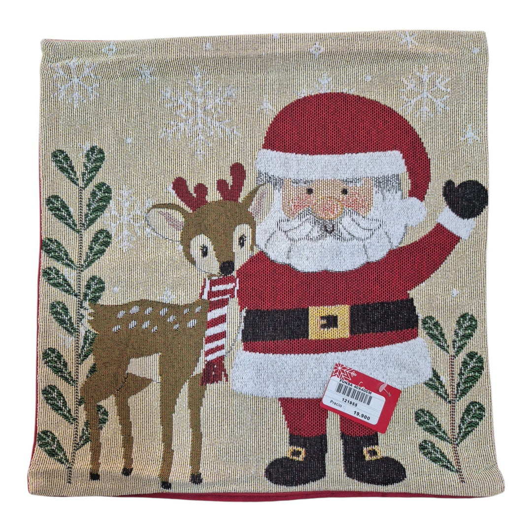 FUNDA COJIN NAVIDAD 40X40CM COD:121955