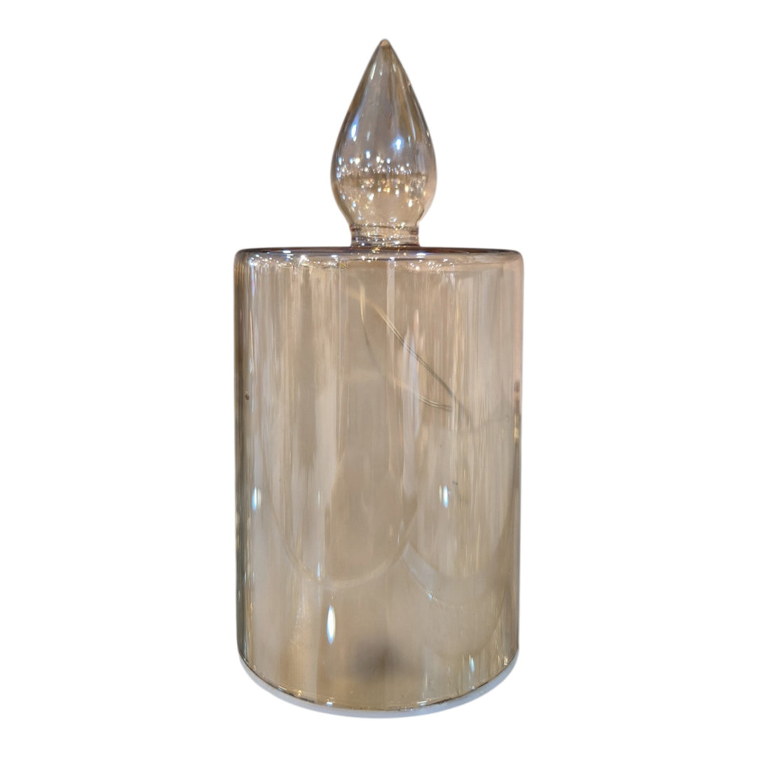 VELA DE VIDRIO C/LUZ 15CM COD:121976