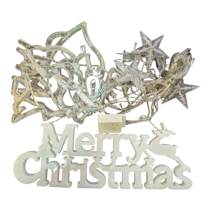CORTINAS CON BOMBILLOS DE  NAVIDAD  COD:122245