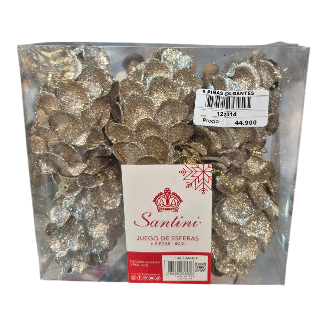 6 PIÑAS COLGANTES COD:122314