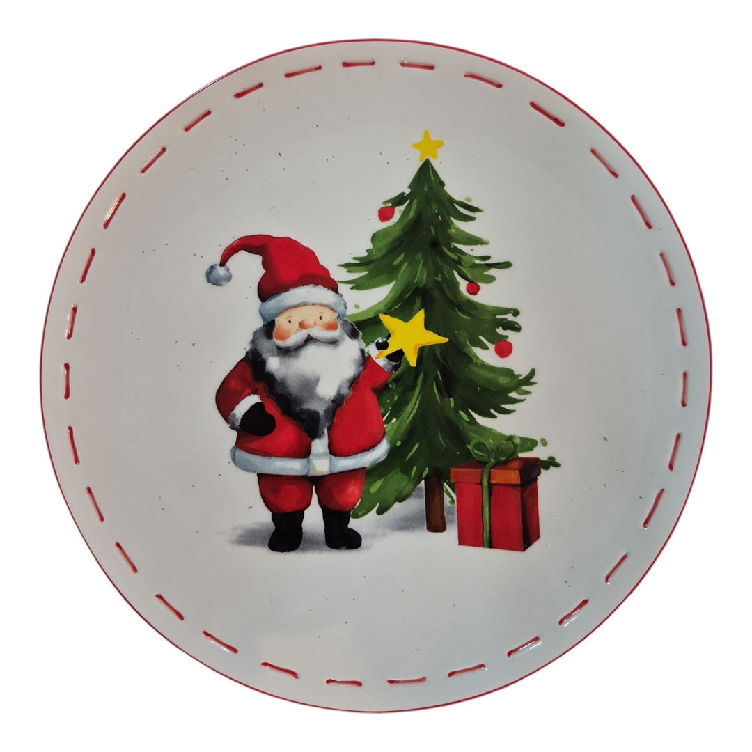 PLATO REDONDO 25CM NAVIDAD COD:122416