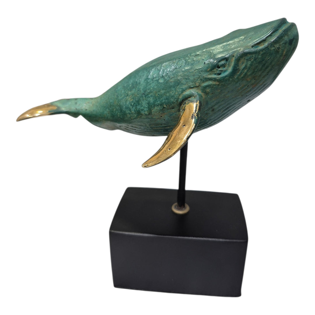 BALLENA BRONCE CON BASE 17X16X5,5CM COD:122597