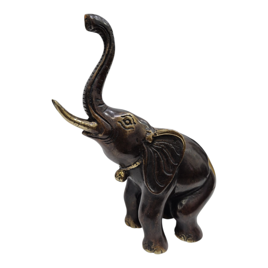 ELEFANTE SENTADO BRONCE 14x13x5CM COD:122630