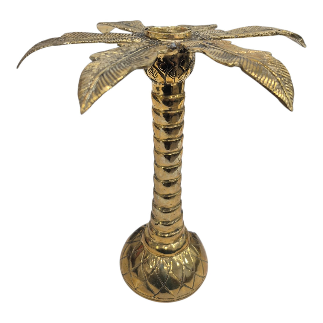 PORTAVELAS PALMERA BRONCE 19X18X18CM COD:122632