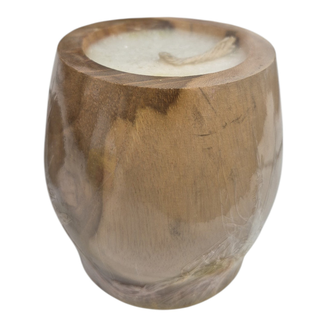 VELA EN  MADERA 8x8x8cm COD:122694