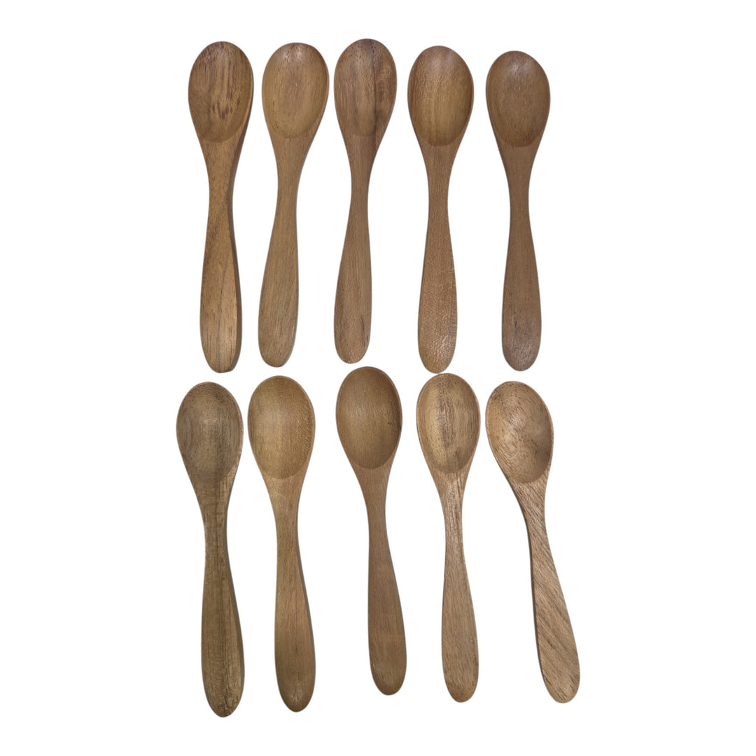 10 CUCHARITAS MADERA 10x6x1CM COD:122703