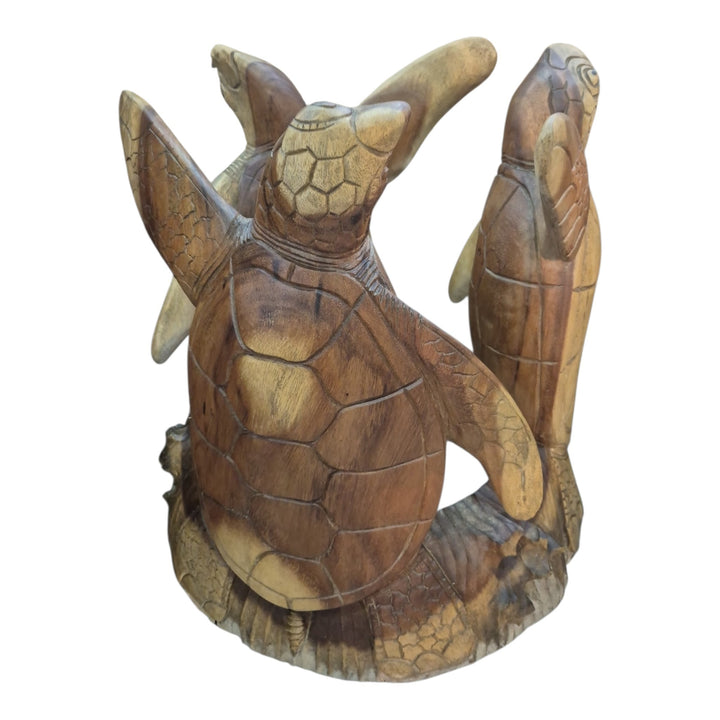 MESA TORTUGA TALLADO A MANO 53x51x51CM COD:122739