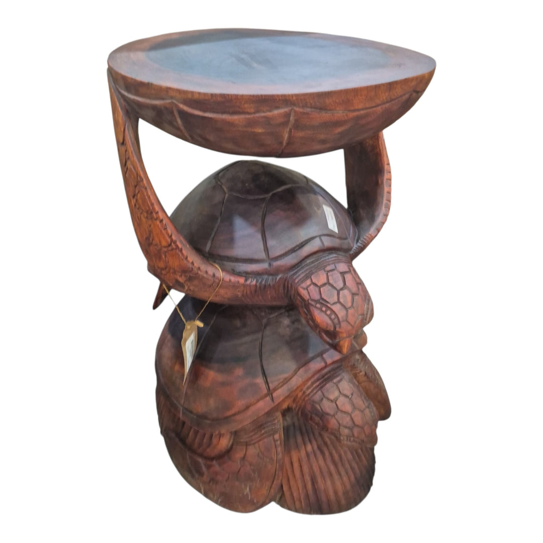 MESA TORTUGA TALLADA A MANO SURTIDA 60X40X38cm COD: 122740