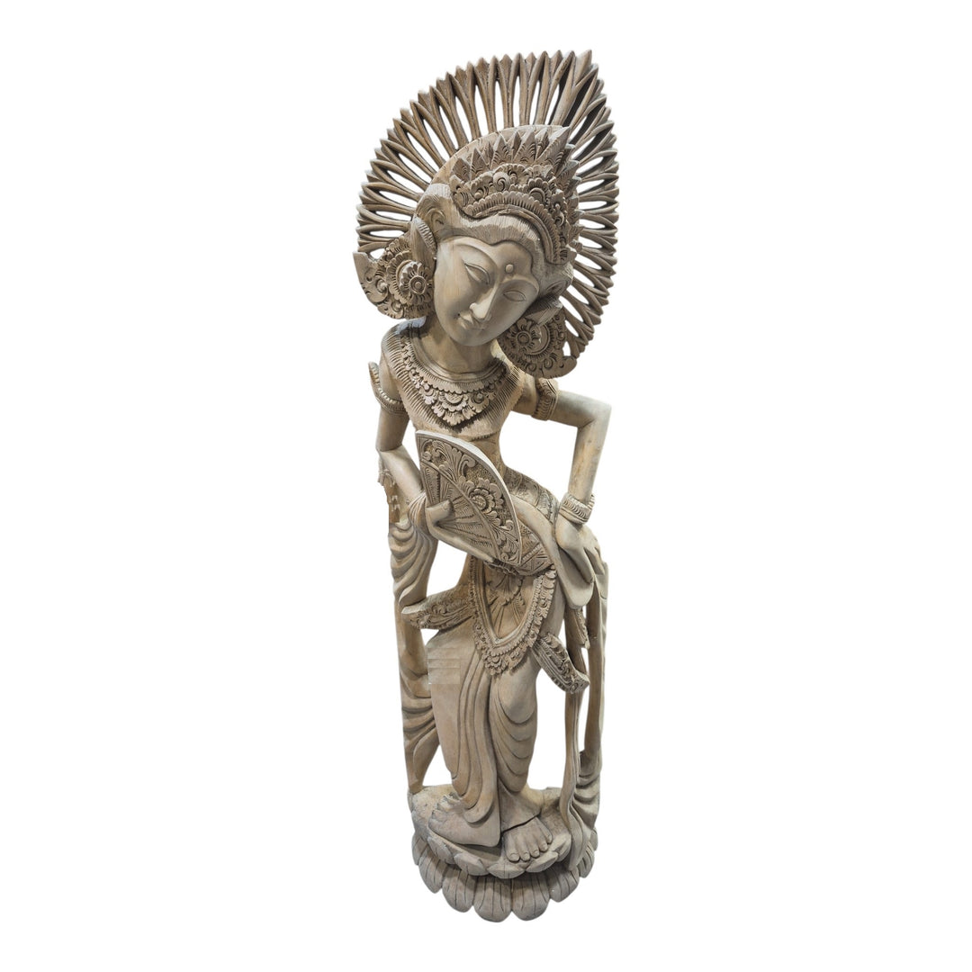 ESCULTURA APSARAS BAILARINA 100x27x16cm COD:122749