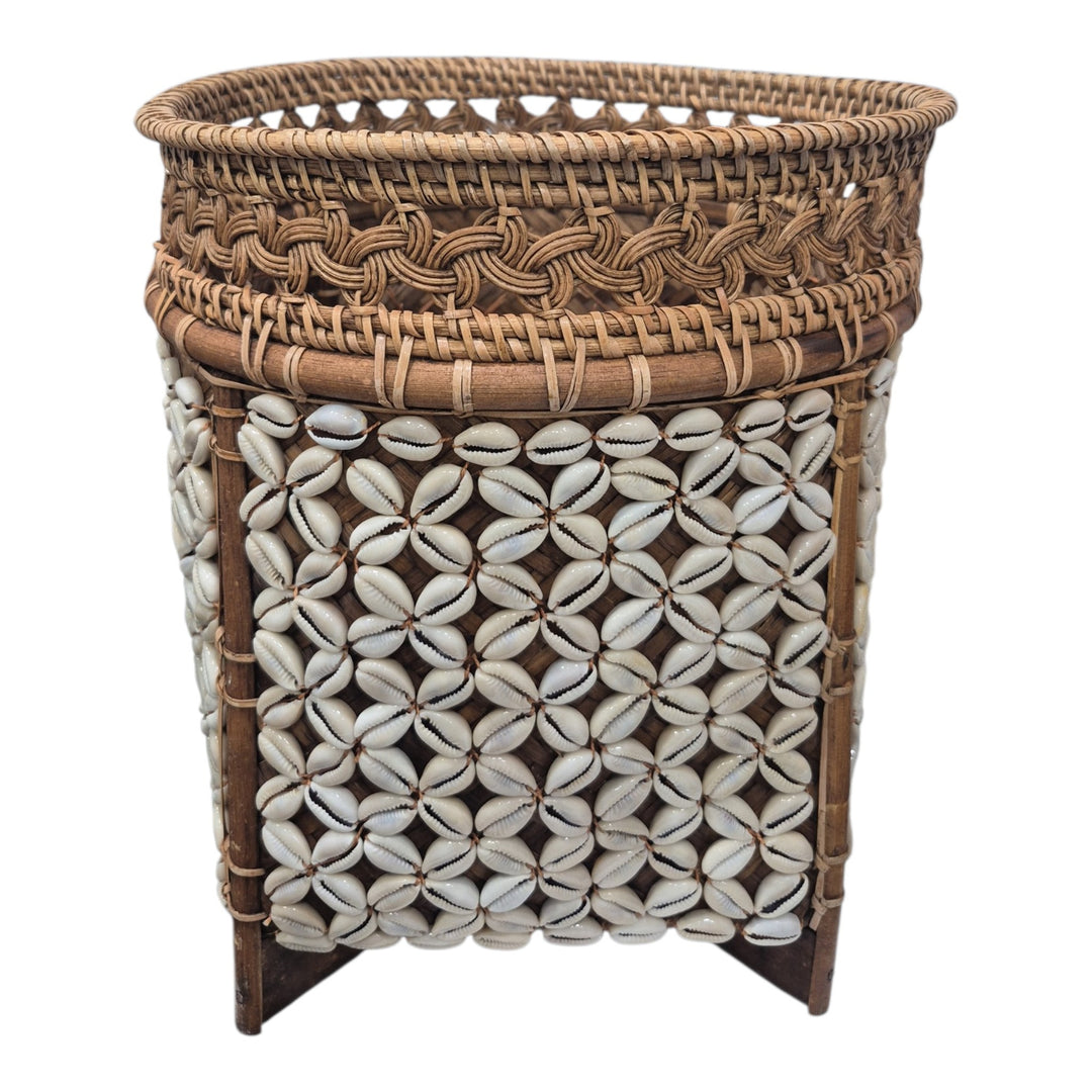 CESTA TEJIDO/CARACOLES 32x29x29cm COD:122778