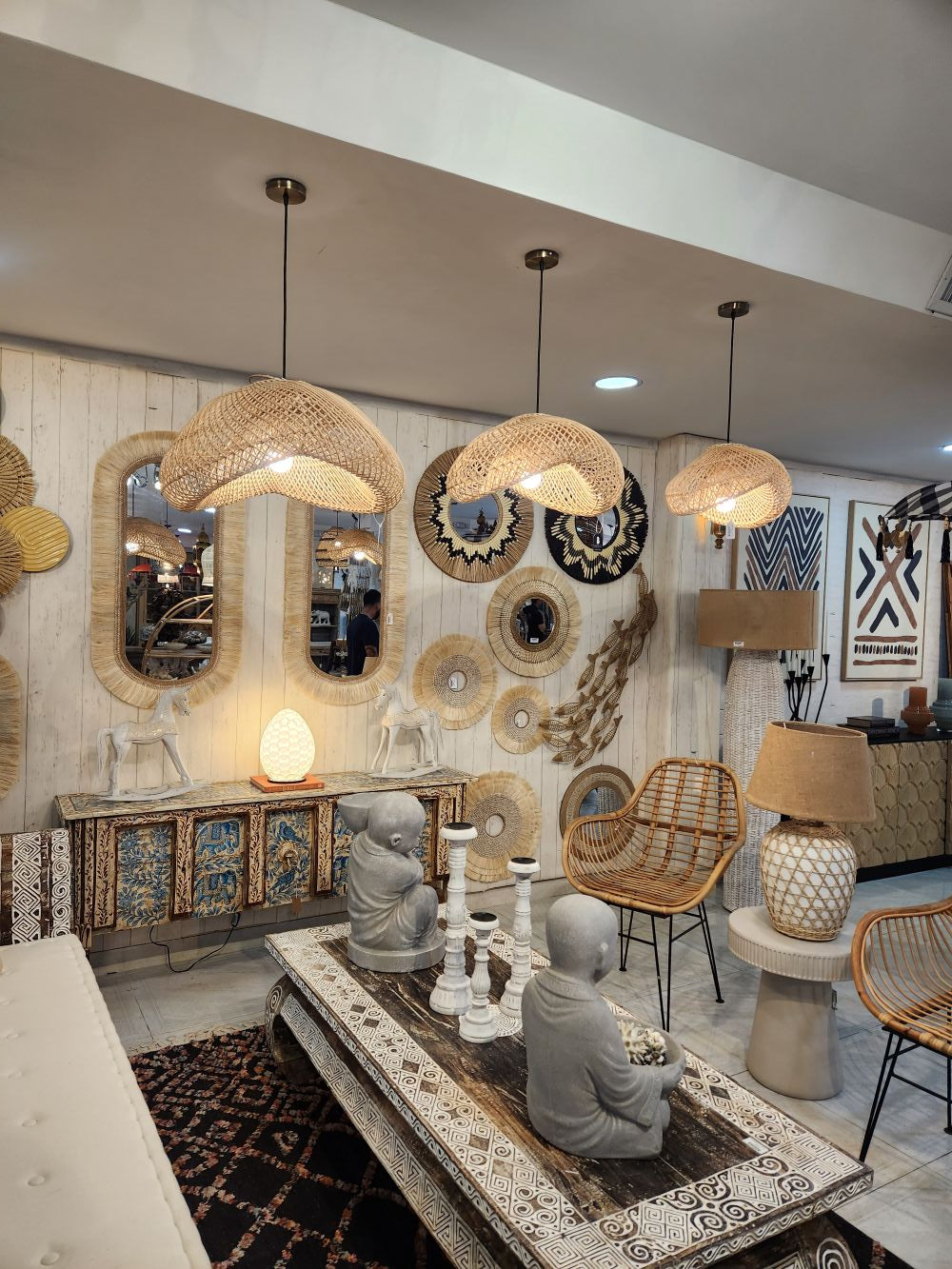 LÁMPARA DE RATTAN PEQUEÑO