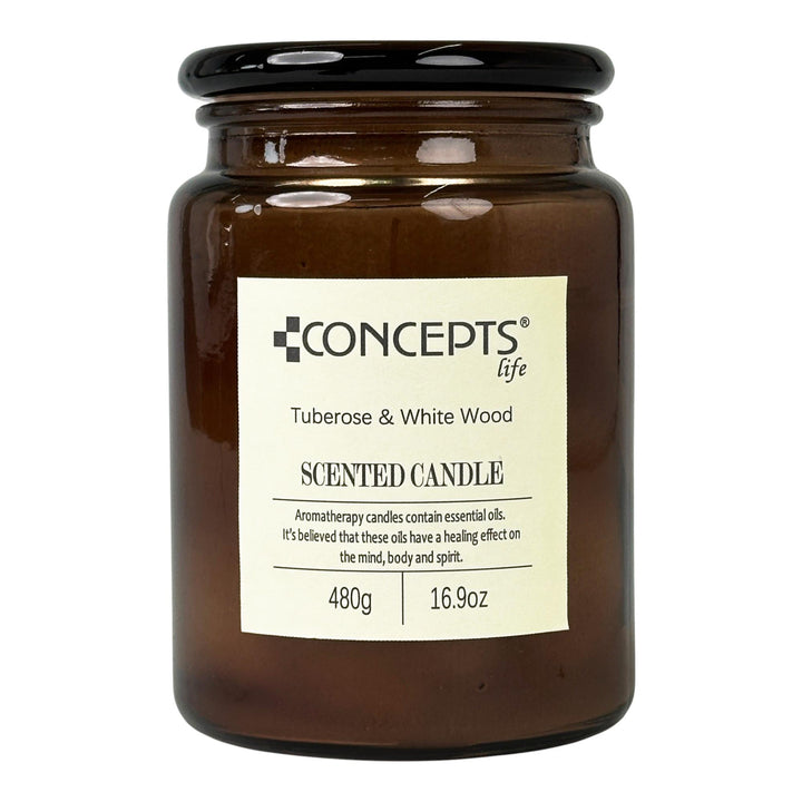 VELA AROMA TUBEROSE &amp; WHITE WOOD 480gr 14X9X9CM