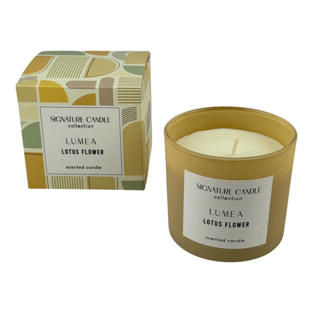VELA AROMA FLOR DE LOTO "LUMEA"  8.5X8.5X8CM