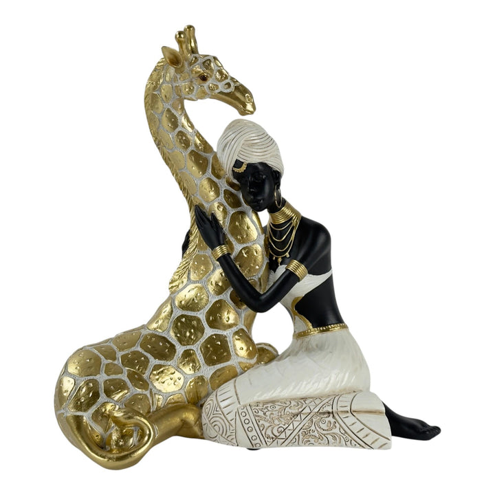 DAMA CON JIRAFA DECOR 23X12X25CM COD:119871