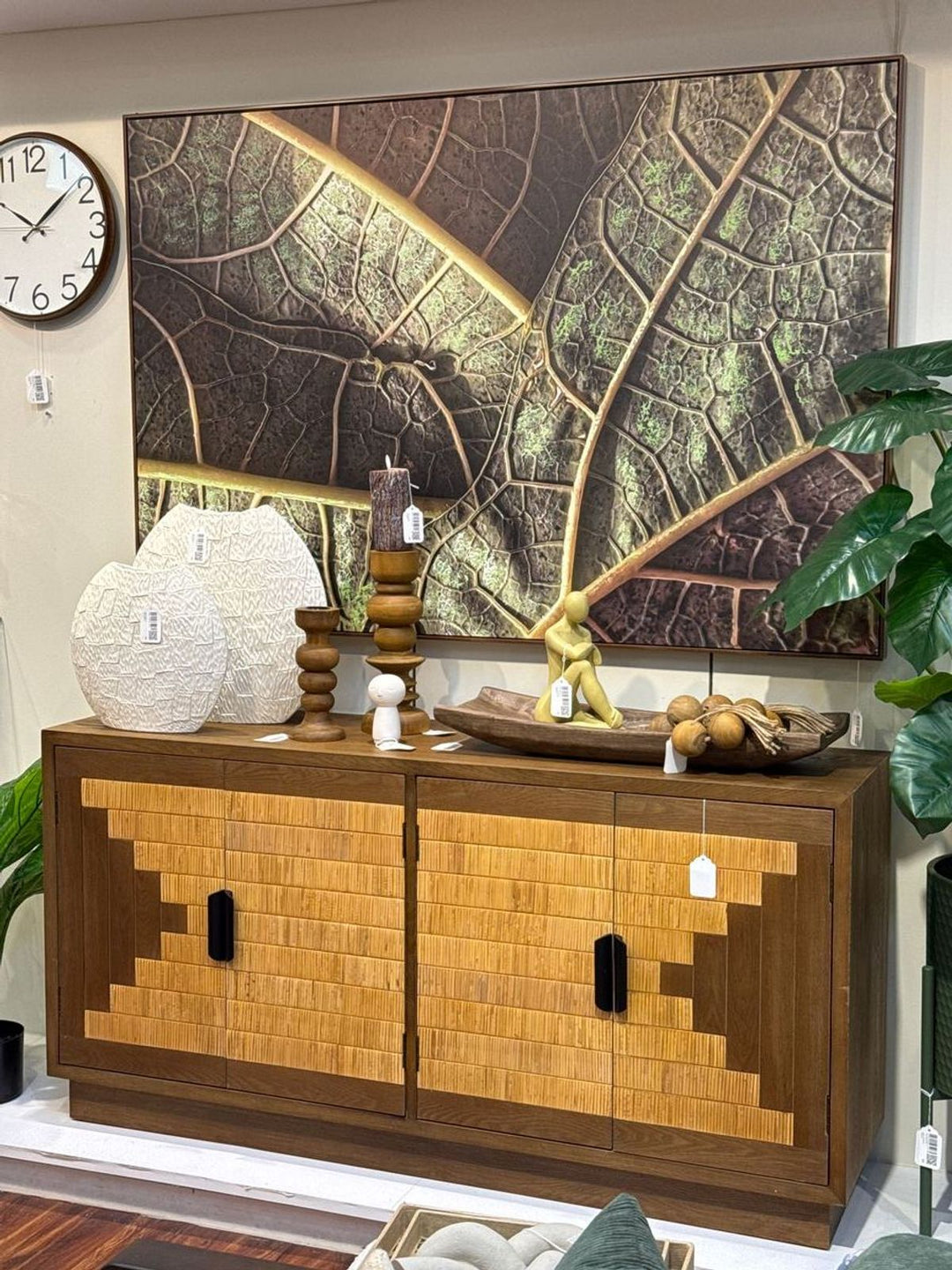 PORTAVELAS DE MADERA 10X10X24CM