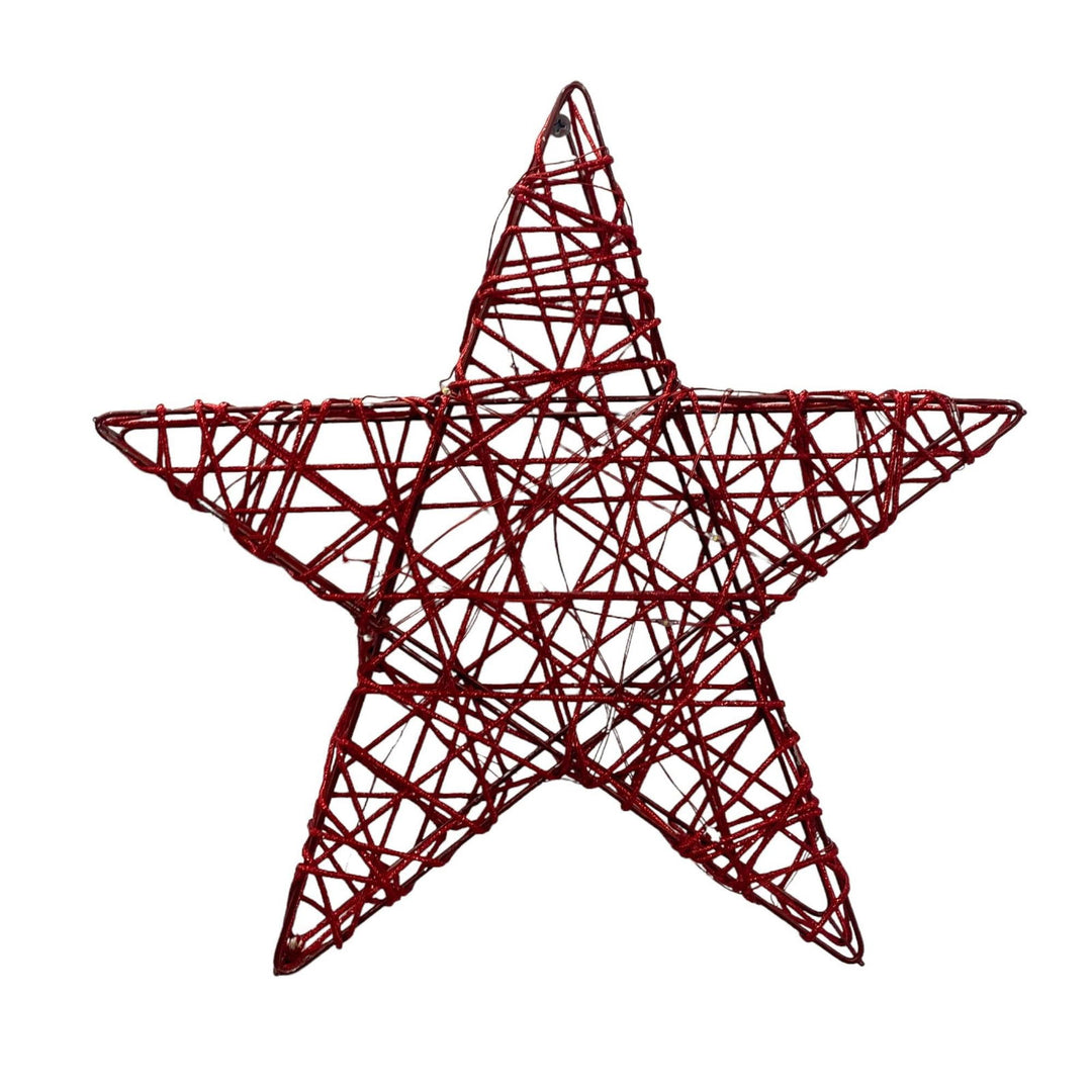 ESTRELLA C/LUZ A/BAT  C/LUZ A/BAT2 30X30X5CM - Barakah Home Store