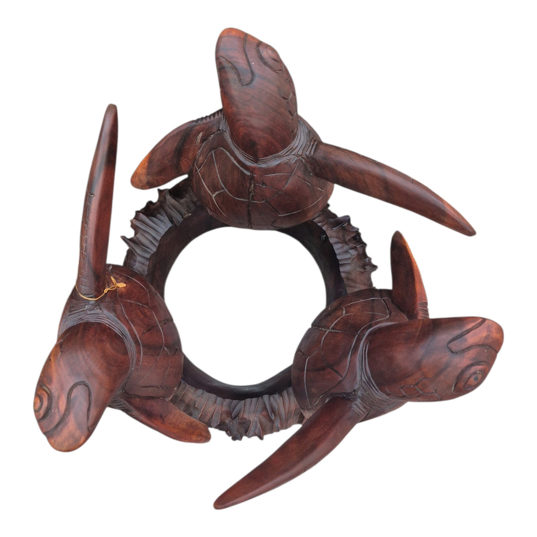 MESA TORTUGA TALLADO A MANO 53x51x51CM COD:122739