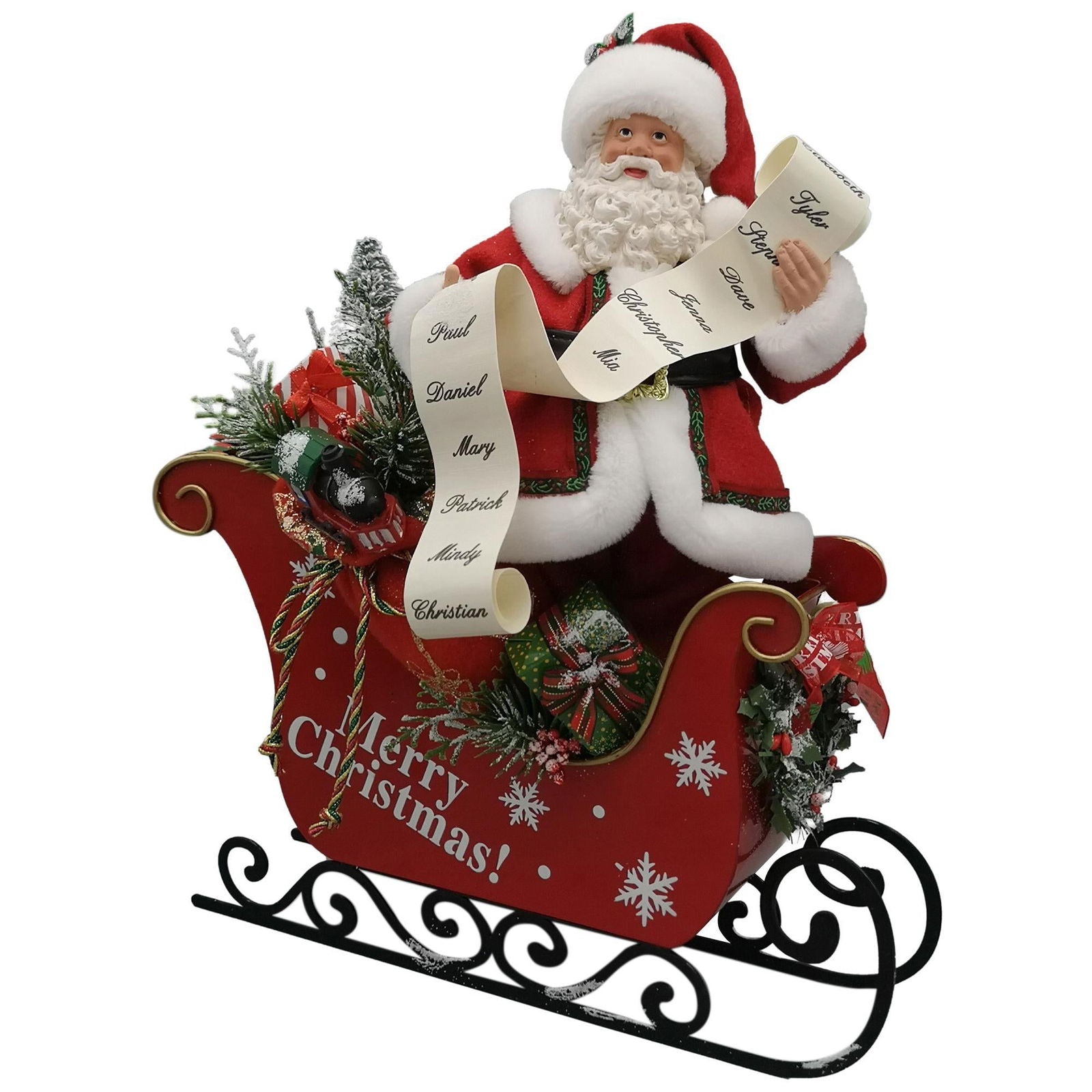 JG SANTA C/TRINEO DECOR 27.5X12.5X32.5CM - Barakah Home Store