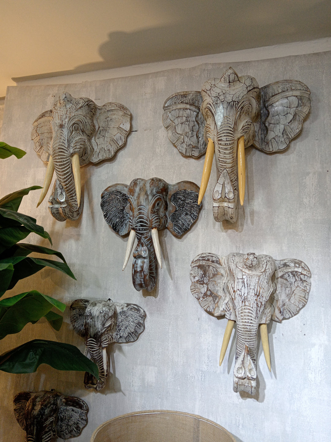 MÁSCARA DE PARED DE ELEFANTE GRANDE 30x29x10CM  COD:117975