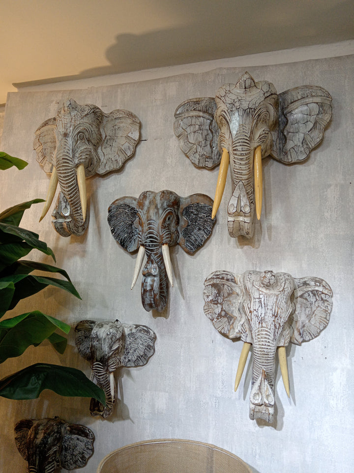 MÁSCARA DE PARED DE ELEFANTE GRANDE 30x29x10CM  COD:117975